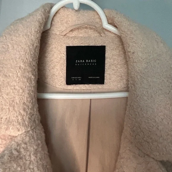 Zara Light Pink Teddy Jacket - Picture 2 of 3